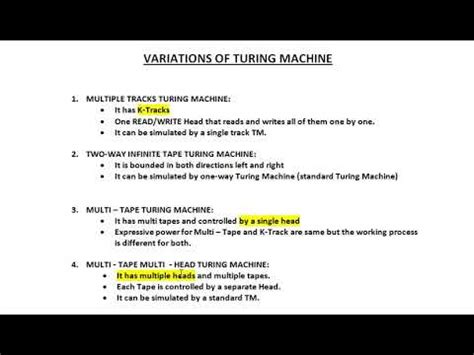 types of turing machine